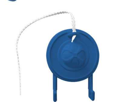Sapo para wc azul 3″