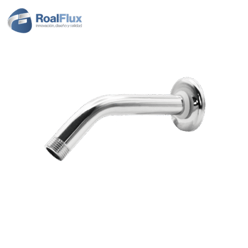 Brazo y chapetón para regadera 14cm