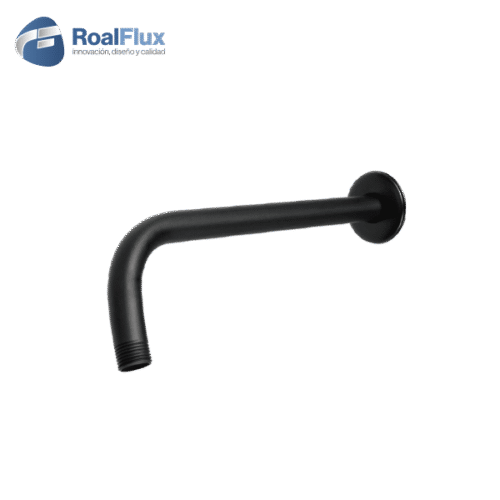 Brazo y chapetón para regadera negro 40cm