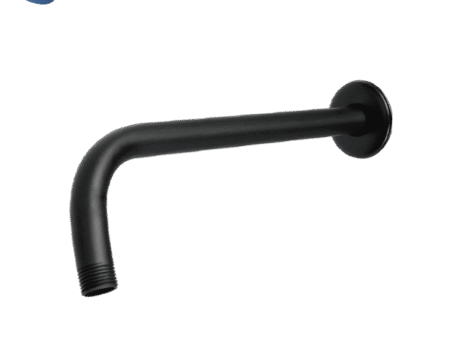 Brazo y chapetón para regadera negro 50cm