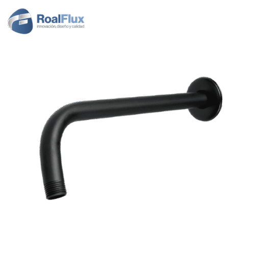 Brazo y chapetón para regadera negro 50cm