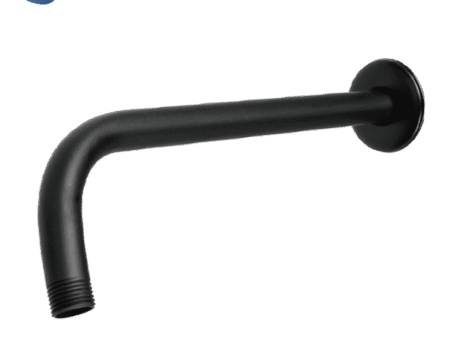 Brazo y chapetón para regadera negro 60cm