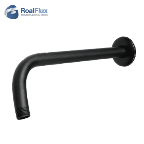 Brazo y chapetón para regadera negro 60cm