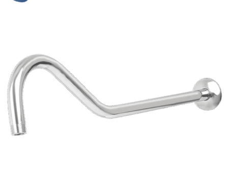 Brazo curvo y chapetón para regadera 38cm