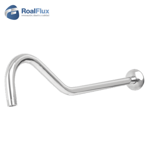 Brazo curvo y chapetón para regadera 38cm